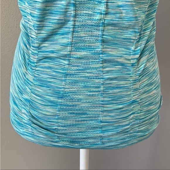 Athleta Racerback Fastest Track Blue Space Dye Tank Top - Picture 8 of 10